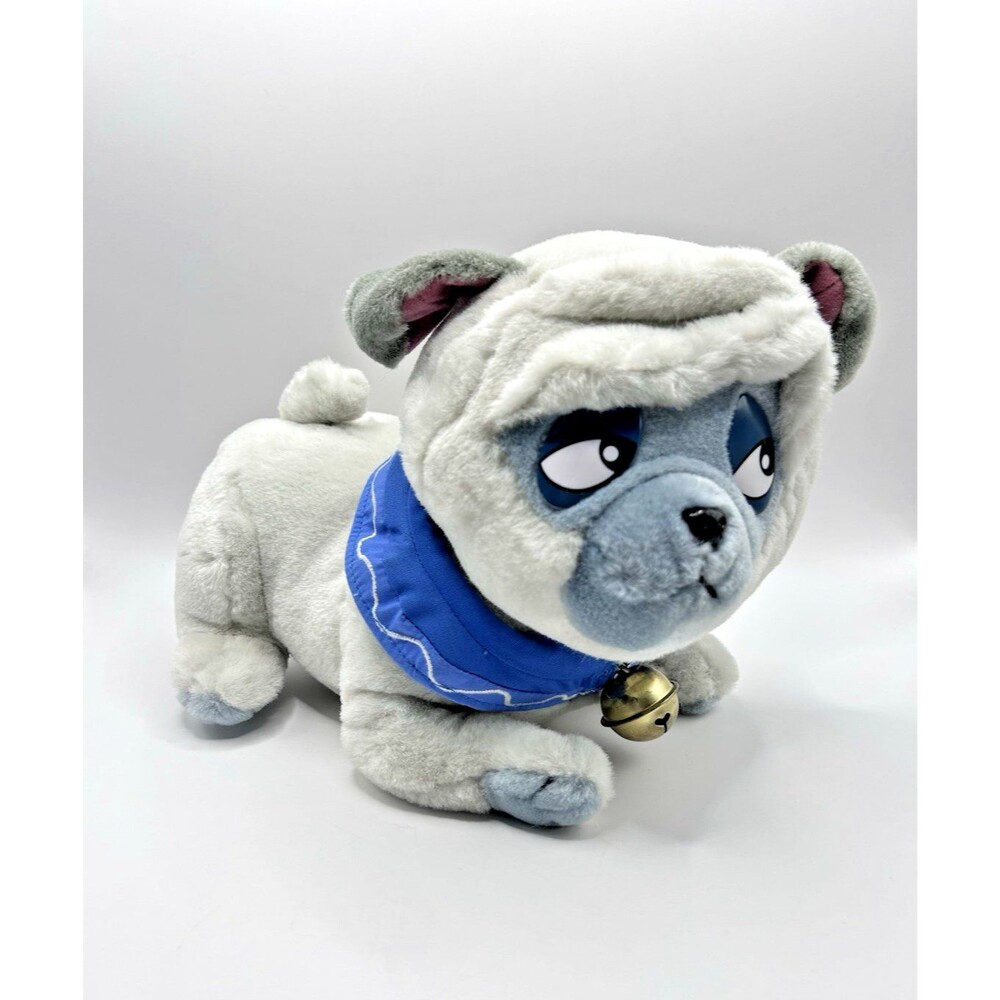 Vintage Disney Pocahontas Percy Pug Dog Plush From Movie 9” Dog With Bell 90s